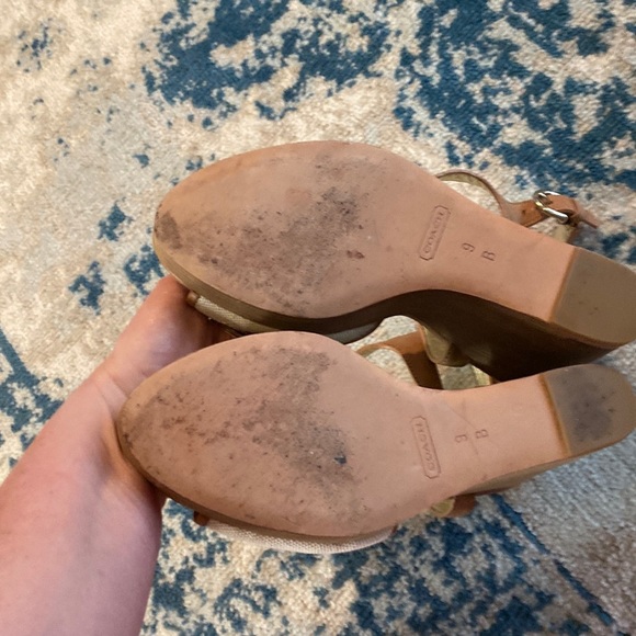 Coach Gold Hanson Jeweled Wedges - Picture 7 of 7